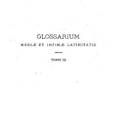 خرید و دانلود نسخه کامل کتاب GLOSSARIUM mediae et infimae Latinitatis. DEF