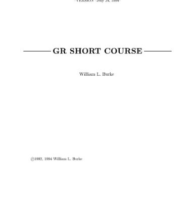 خرید و دانلود نسخه کامل کتاب GR short course