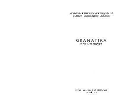 خرید و دانلود نسخه کامل کتاب Gramatika e gjuhës shqipe