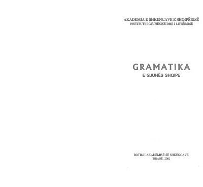 خرید و دانلود نسخه کامل کتاب Gramatika e gjuhës shqipe