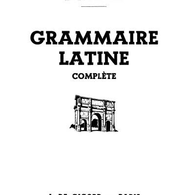 خرید و دانلود نسخه کامل کتاب Grammaire latine (complète)