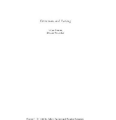 خرید و دانلود نسخه کامل کتاب Grammars and parsing