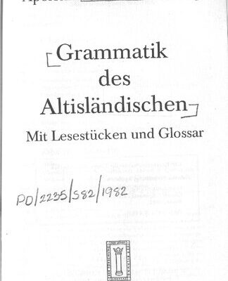 خرید و دانلود نسخه کامل کتاب Grammatik des Altisländischen mit Lesestücken und Glossar
