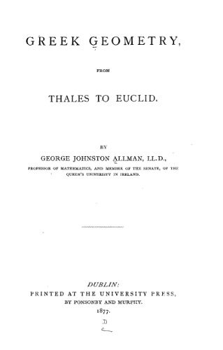 خرید و دانلود نسخه کامل کتاب Greek geometry. From Thales to Euqlid_68a7ea95f1f11.jpeg خرید و دانلود نسخه کامل کتاب Greek geometry. From Thales to Euqlid