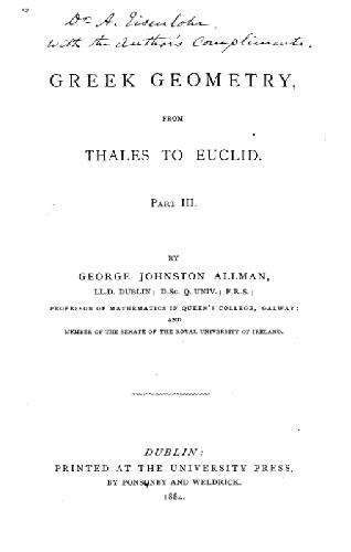 خرید و دانلود نسخه کامل کتاب Greek geometry. From Thales to Euqlid_68a7eba1e996b.jpeg خرید و دانلود نسخه کامل کتاب Greek geometry. From Thales to Euqlid