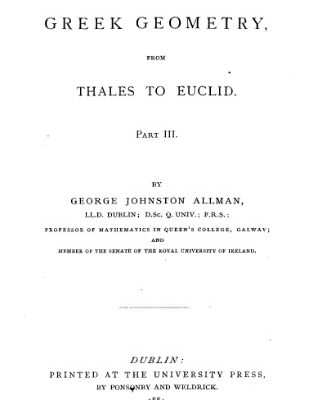 خرید و دانلود نسخه کامل کتاب Greek geometry. From Thales to Euqlid
