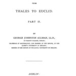خرید و دانلود نسخه کامل کتاب Greek geometry. From Thales to Euqlid
