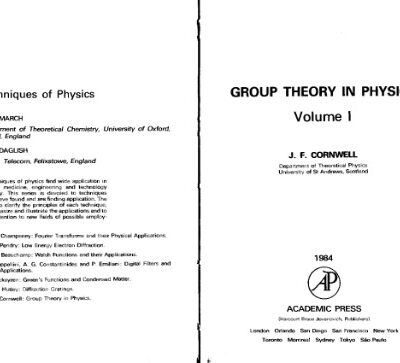 خرید و دانلود نسخه کامل کتاب Group Theory in Physics, Vol. 1 (Techniques of Physics Series)