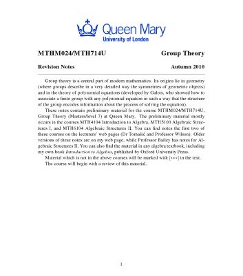 خرید و دانلود نسخه کامل کتاب Group Theory Revision Notes