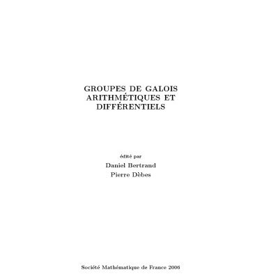 خرید و دانلود نسخه کامل کتاب Groupes de Galois arithmétiques et différentiels