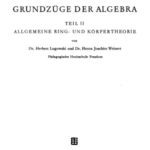 خرید و دانلود نسخه کامل کتاب Grundzuge der Algebra, teil 2