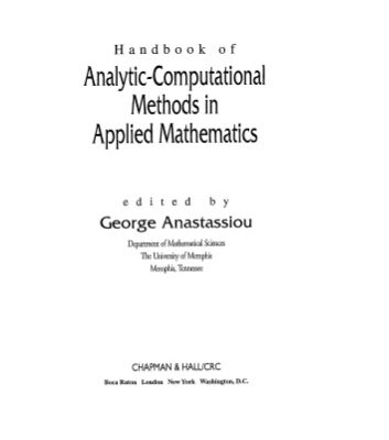 خرید و دانلود نسخه کامل کتاب Handbook of Analytic Computational Methods in Applied Mathematics