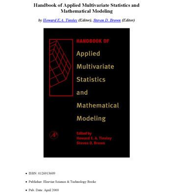 خرید و دانلود نسخه کامل کتاب Handbook of Applied Multivariate Statistics and Mathematical Modeling