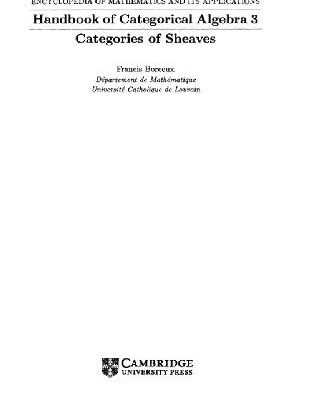 خرید و دانلود نسخه کامل کتاب Handbook of categorical algebra. Categories of sheaves