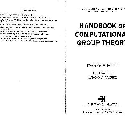 خرید و دانلود نسخه کامل کتاب Handbook of Computational Group Theory