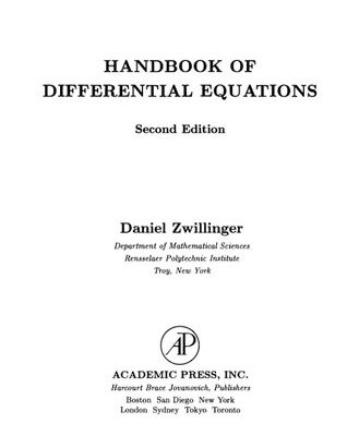 خرید و دانلود نسخه کامل کتاب Handbook of Differential Equations