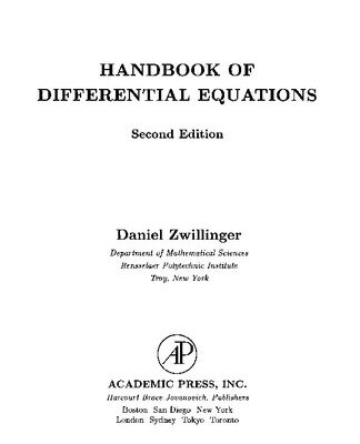 خرید و دانلود نسخه کامل کتاب Handbook of Differential Equations