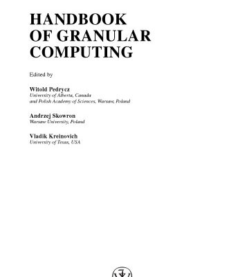 خرید و دانلود نسخه کامل کتاب Handbook of Granular Computing