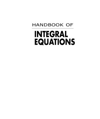 خرید و دانلود نسخه کامل کتاب Handbook of Integral Equations