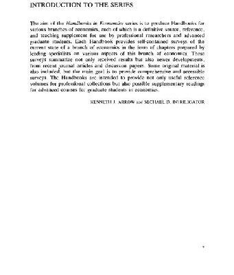 خرید و دانلود نسخه کامل کتاب Handbook of Mathematical Economics, Volume 4