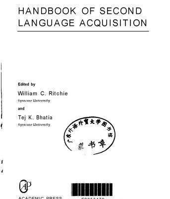 خرید و دانلود نسخه کامل کتاب Handbook of Second Language Acquisition