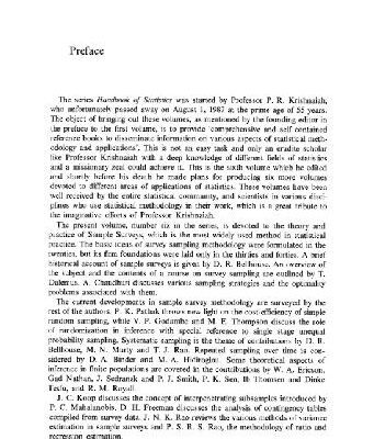 خرید و دانلود نسخه کامل کتاب Handbook of Statistics 6: Sampling