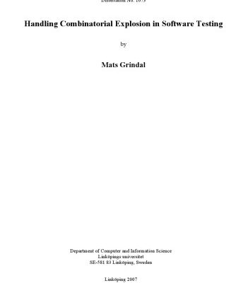 خرید و دانلود نسخه کامل کتاب Handling combinatorial explosion in software testing