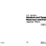 خرید و دانلود نسخه کامل کتاب Hankel and Toeplitz matrices and forms: algebraic theory
