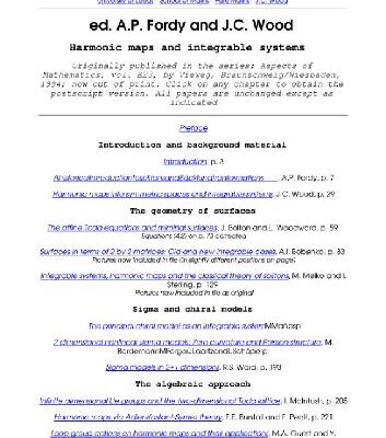 خرید و دانلود نسخه کامل کتاب Harmonic maps and integrable systems