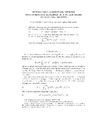 خرید و دانلود نسخه کامل کتاب Heteroclinic connections between nonconsecutive equilibria of a fourth order differential equation