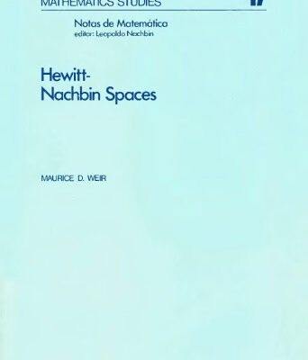 خرید و دانلود نسخه کامل کتاب Hewitt-Nachbin spaces