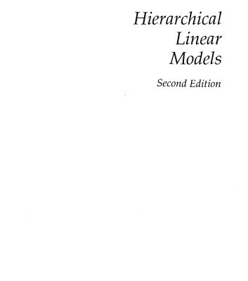 خرید و دانلود نسخه کامل کتاب Hierarchical Linear Models: Applications and Data Analysis Methods