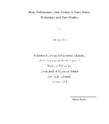 خرید و دانلود نسخه کامل کتاب High Performance Data Mining in Time Series: Techniques and Case Studies