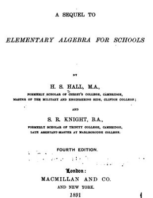خرید و دانلود نسخه کامل کتاب Higher algebra: a sequel to Elementary algebra for schools