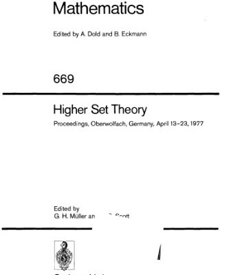 خرید و دانلود نسخه کامل کتاب Higher set theory. Proceedings, Oberwolfach, Germany, 1977