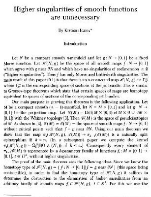 خرید و دانلود نسخه کامل کتاب Higher singularities of smooth functions are unnecessary