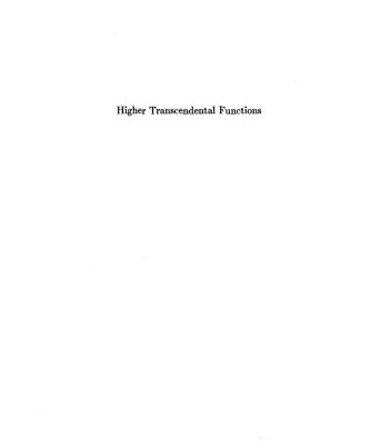 خرید و دانلود نسخه کامل کتاب Higher Transcendental Functions (Vol. 3)