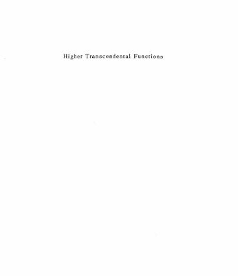 خرید و دانلود نسخه کامل کتاب Higher transcendental functions
