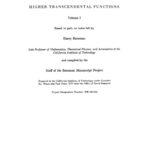 خرید و دانلود نسخه کامل کتاب Higher Transcendental Functions