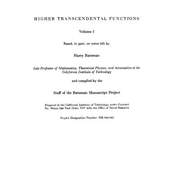 خرید و دانلود نسخه کامل کتاب Higher Transcendental Functions