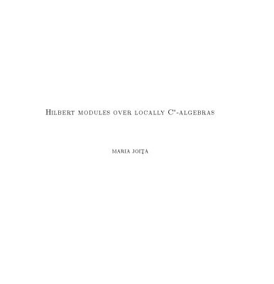 خرید و دانلود نسخه کامل کتاب Hilbert modules over locally C*-algebras