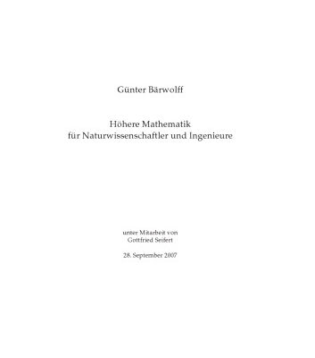 خرید و دانلود نسخه کامل کتاب Hoehere Mathematik fuer Naturwissenschaftler und Ingenieure