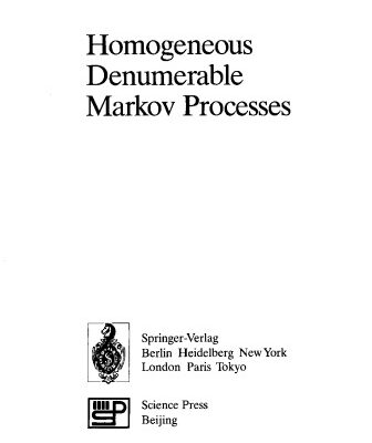 خرید و دانلود نسخه کامل کتاب Homogeneous Denumerable Markov Processes