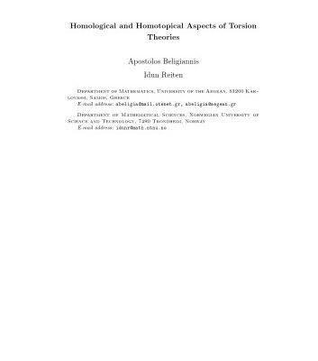 خرید و دانلود نسخه کامل کتاب Homological and Homotopical Aspects of Torsion Theories
