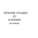خرید و دانلود نسخه کامل کتاب Homologie cyclique et K-theorie