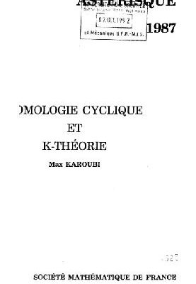 خرید و دانلود نسخه کامل کتاب Homologie cyclique et K-theorie