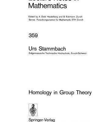 خرید و دانلود نسخه کامل کتاب Homology in Group Theory