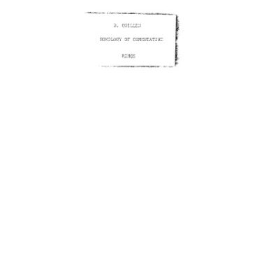 خرید و دانلود نسخه کامل کتاب Homology of commutative rings
