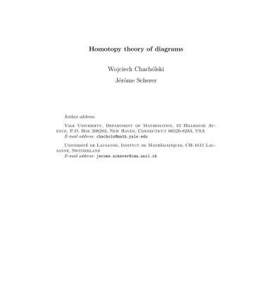 خرید و دانلود نسخه کامل کتاب Homotopy theory of diagrams