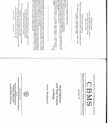 خرید و دانلود نسخه کامل کتاب Hopf algebras and their actions on rings